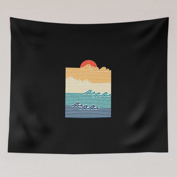 Item preview, Retro Sunset Waves Graphic designed and sold by lasopent.