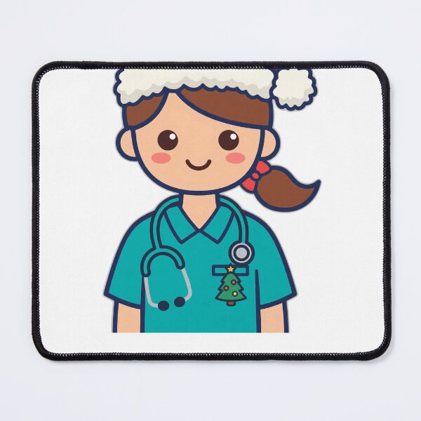 Item preview, Nurse Claus Shirt – Cute Nurse Christmas Stethoscope Holiday Tee designed and sold by KERK Art and Design.