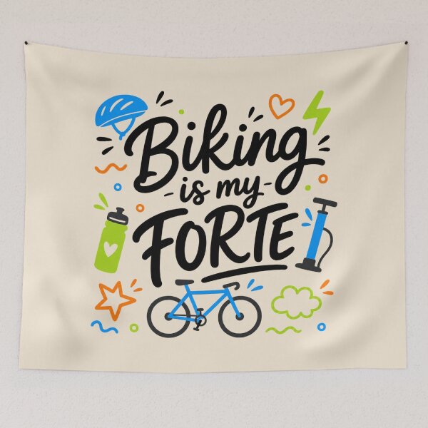 Item preview, Biking is my Forte Vintage Cycling designed and sold by Rosie's Wildflower Boutique.