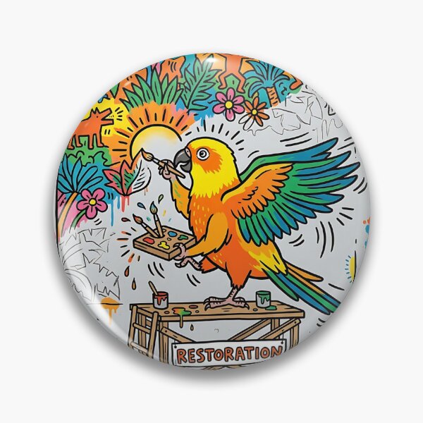 Item preview, Sun Conure Mural Restorer designed and sold by PictoVibe.