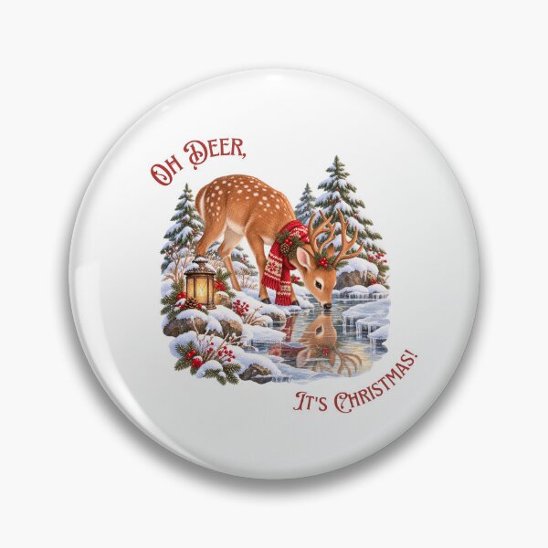 Item preview, Oh Deer It's Christmas Winter Reflection designed and sold by mycute-stickers.