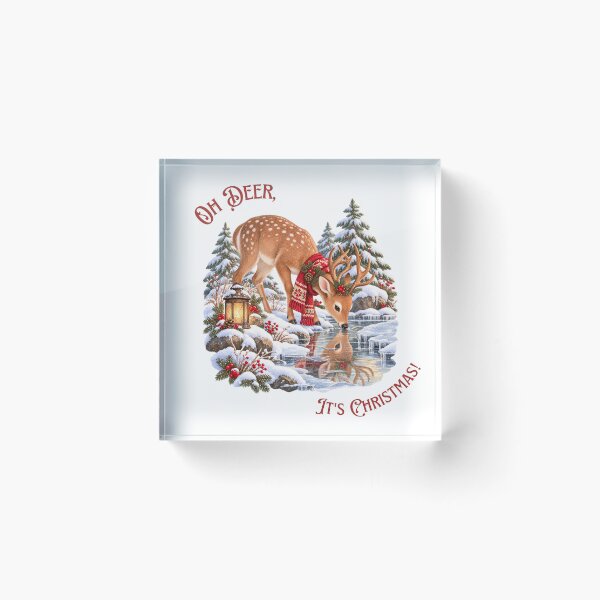Item preview, Oh Deer It's Christmas Winter Reflection designed and sold by mycute-stickers.