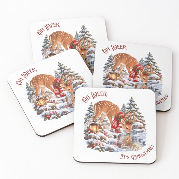 Item preview, Oh Deer It's Christmas Winter Reflection designed and sold by mycute-stickers.