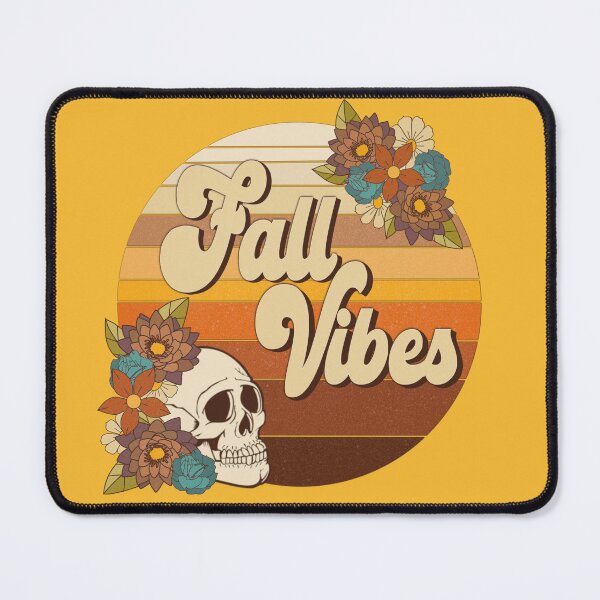 Item preview, Fall Vibes – Retro Skull & Autumn Floral Sunset Design designed and sold by MarlandTreasures.