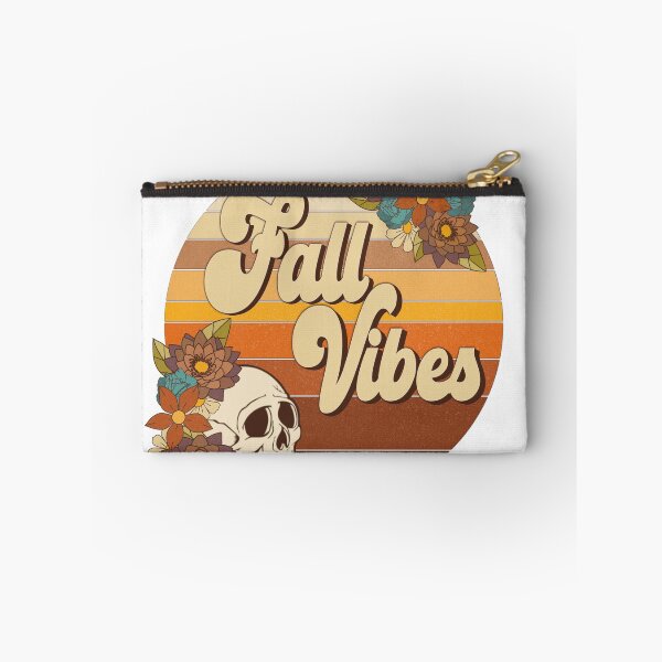 Item preview, Fall Vibes – Retro Skull & Autumn Floral Sunset Design designed and sold by MarlandTreasures.