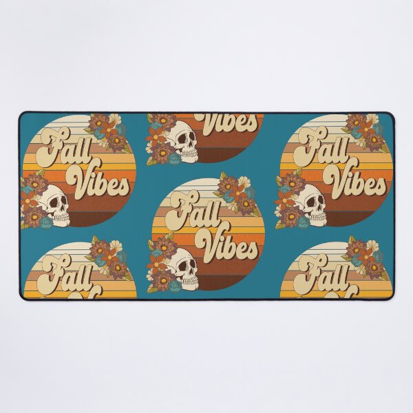 Item preview, Fall Vibes – Retro Skull & Autumn Floral Sunset Design designed and sold by MarlandTreasures.