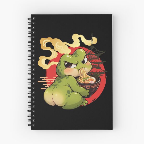 Item preview, Grumpy Frog Eating Ramen designed and sold by tellia-kallisto.