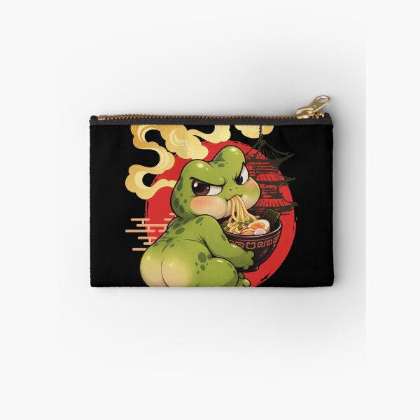 Item preview, Grumpy Frog Eating Ramen designed and sold by tellia-kallisto.