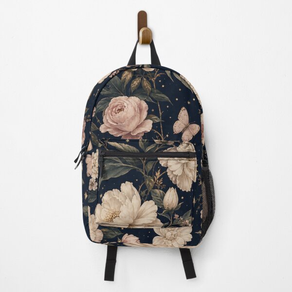Item preview, Vintage Moon Roses Butterflies Floral Pattern designed and sold by Rosie's Wildflower Boutique.