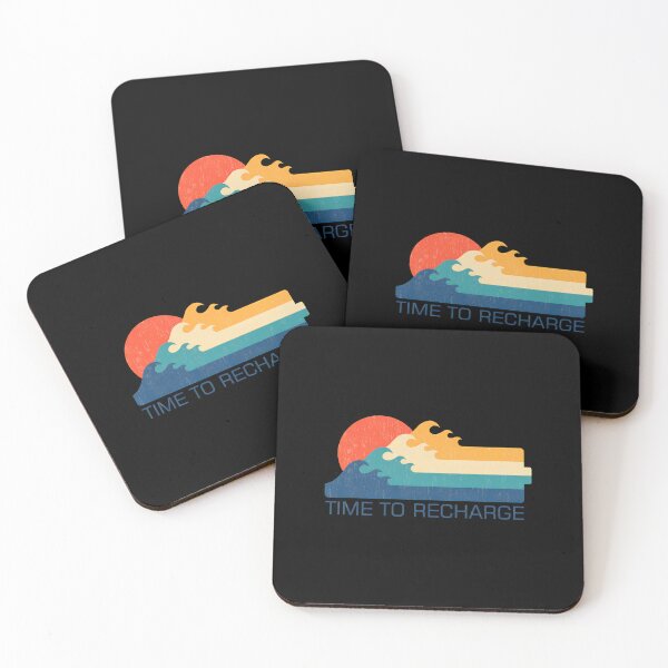 Item preview, Retro Sunset Waves Time to Recharge Design designed and sold by wyrichbosle.