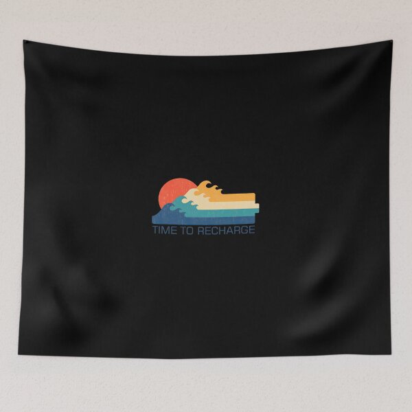 Item preview, Retro Sunset Waves Time to Recharge Design designed and sold by wyrichbosle.