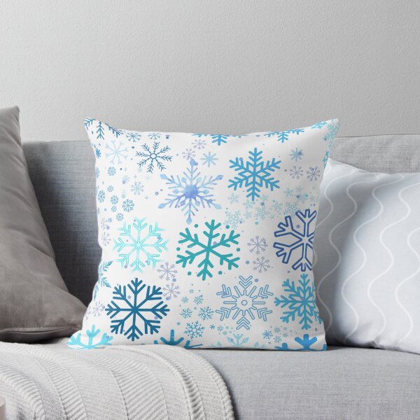 Item preview, Cool Blue Winter Snowflake Pattern Art | Abstract Seasonal Confetti designed and sold by VibranPalette.