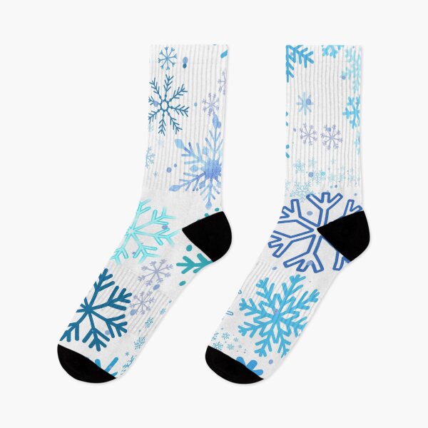 Item preview, Cool Blue Winter Snowflake Pattern Art | Abstract Seasonal Confetti designed and sold by VibranPalette.