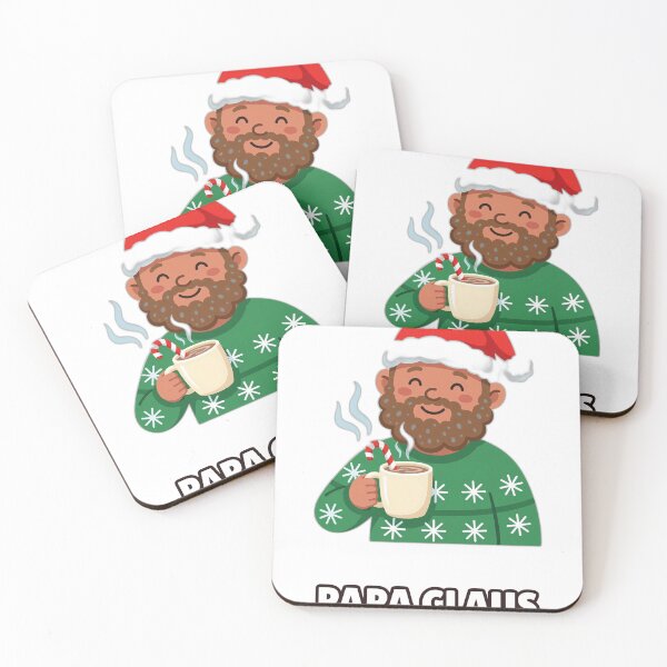 Artikelvorschau, Papa Claus Shirt – Cute Dad Christmas Hot Cocoa Holiday Tee entworfen und verkauft von KERK Art and Design.