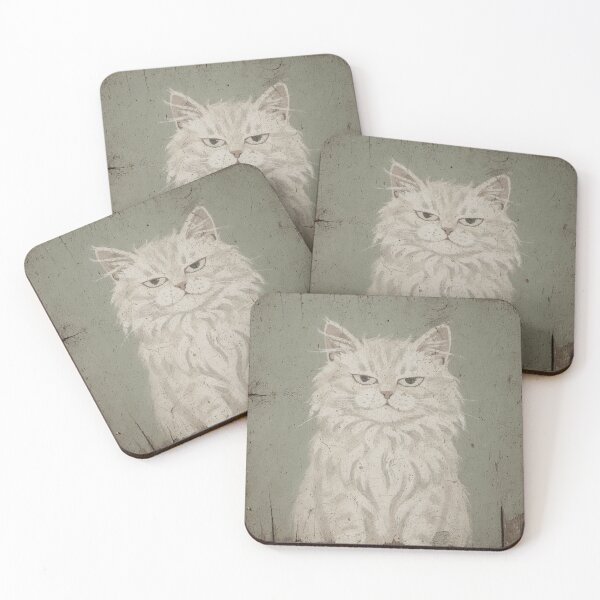 Item preview, Thoroughly Unimpressed White Cat designed and sold by PictorialWhimsy.