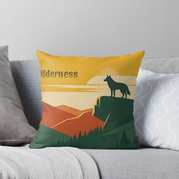 Item preview, Vintage Wilderness Wolf - Retro National Park Poster designed and sold by Herodestroyer.