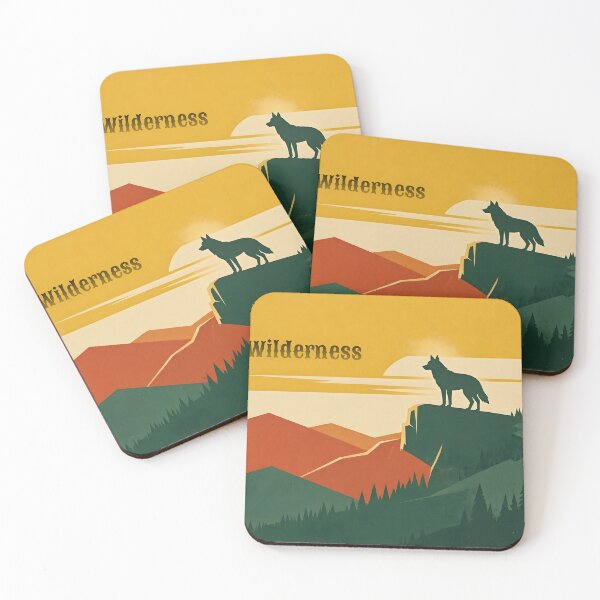 Item preview, Vintage Wilderness Wolf - Retro National Park Poster designed and sold by Herodestroyer.