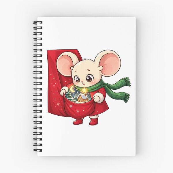 Item preview, Magical Christmas Mouse with Winter Village | Cute Kawaii Holiday Mouse designed and sold by MrDev.