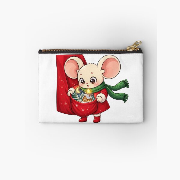 Item preview, Magical Christmas Mouse with Winter Village | Cute Kawaii Holiday Mouse designed and sold by MrDev.