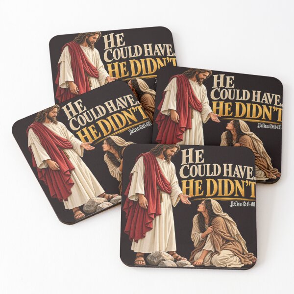 Item preview, He Could Have. He Didn't from John 8:1-11 designed and sold by TheBibleStop.