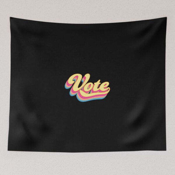 Item preview, Retro Vote Rainbow Typography Graphic designed and sold by fetzrolfs.