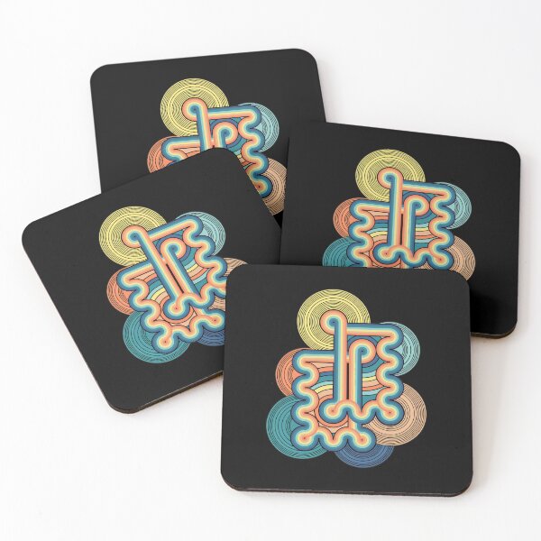 Item preview, Retro Wavy Lines and Circles Abstract Art designed and sold by andrasmar.