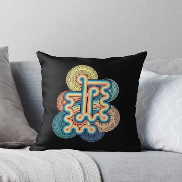 Item preview, Retro Wavy Lines and Circles Abstract Art designed and sold by andrasmar.