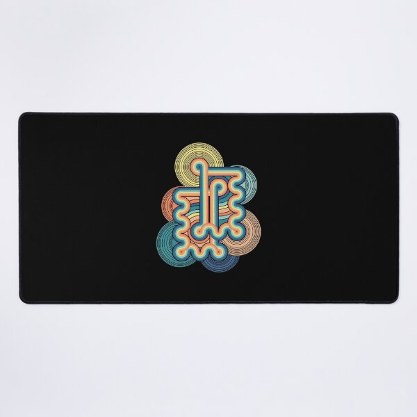 Item preview, Retro Wavy Lines and Circles Abstract Art designed and sold by andrasmar.