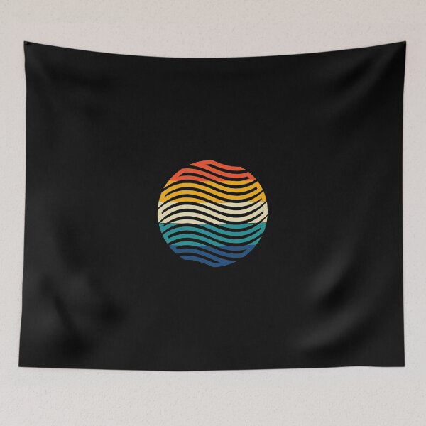 Item preview, Retro Wavy Lines Sun Emblem designed and sold by lasopent.
