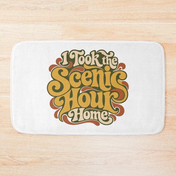 Item preview, I Took the Scenic Hour Home Retro Lettering Art designed and sold by Bikivuno.