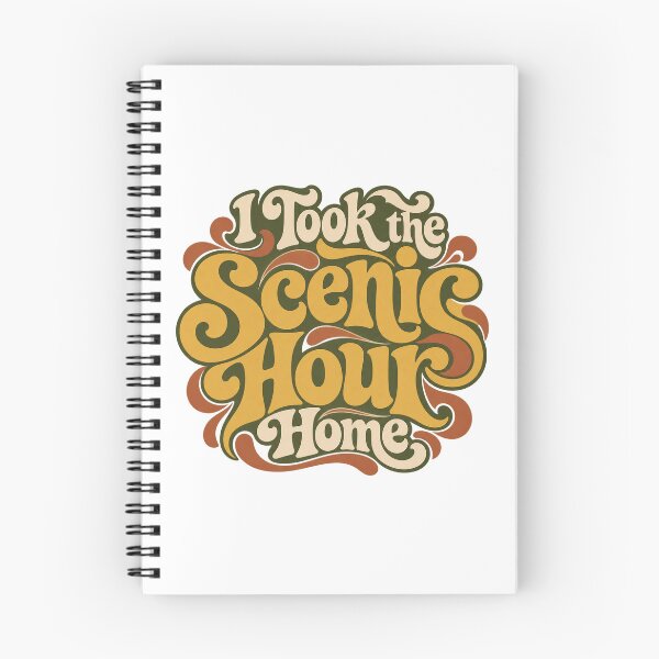 Item preview, I Took the Scenic Hour Home Retro Lettering Art designed and sold by Bikivuno.
