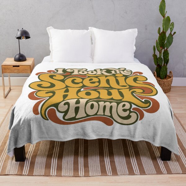 Item preview, I Took the Scenic Hour Home Retro Lettering Art designed and sold by Bikivuno.