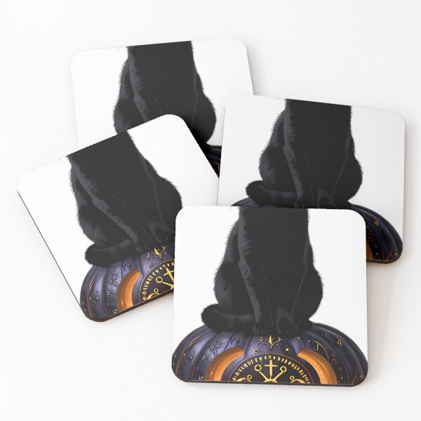 Item preview, Gothic Black Cat Crescent Moon Pumpkin designed and sold by IllumeInk.