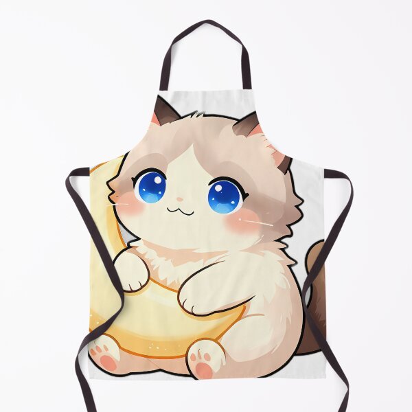 Item preview, Cute Ragdoll Cat Hugging Glowing Crescent Moon designed and sold by pumsquare.