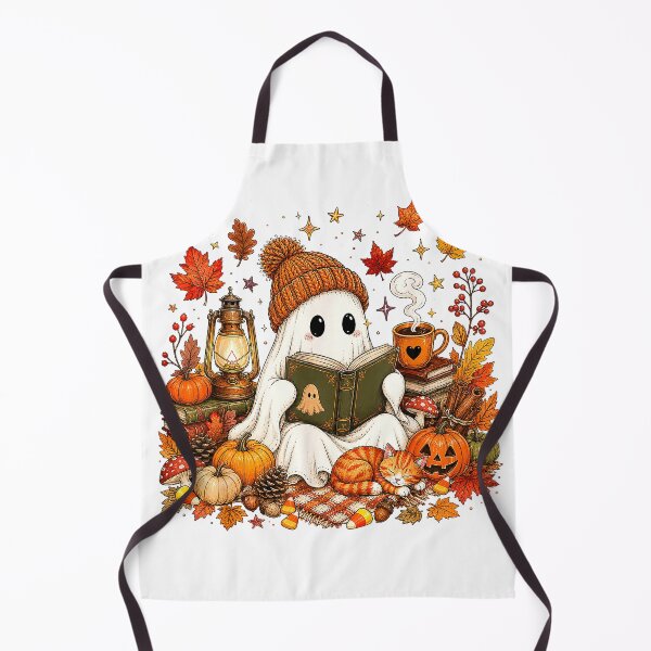 Item preview, Cute Ghost Reading Book Lovers Autumn Fall Halloween Teacher T-Shirt designed and sold by VendaVirtualVip.