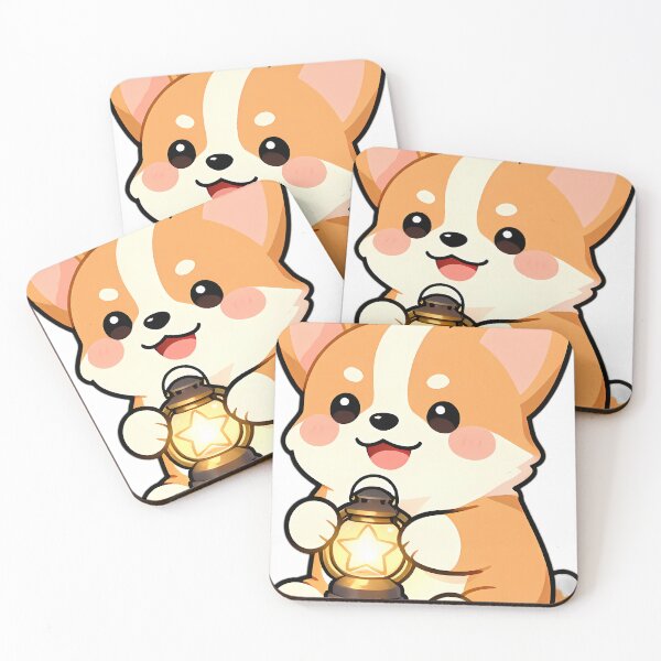 Item preview, Cute Corgi Puppy with Glowing Star Lantern designed and sold by pumsquare.