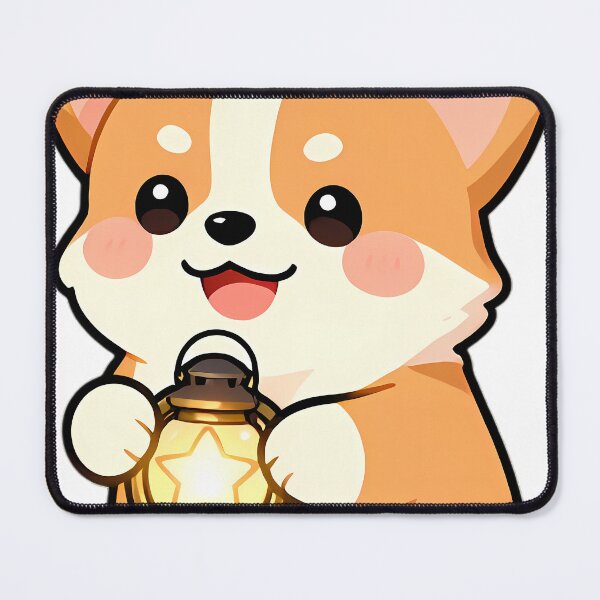 Item preview, Cute Corgi Puppy with Glowing Star Lantern designed and sold by pumsquare.