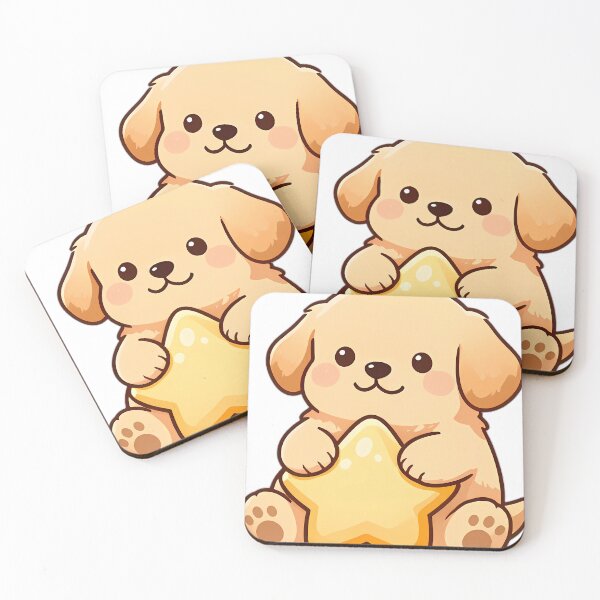 Item preview, Cute Golden Retriever Puppy Hugging Star Pillow designed and sold by pumsquare.