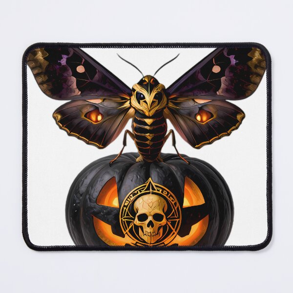 Item preview, Gothic Deaths-Head Hawkmoth Skull Pumpkin designed and sold by IllumeInk.