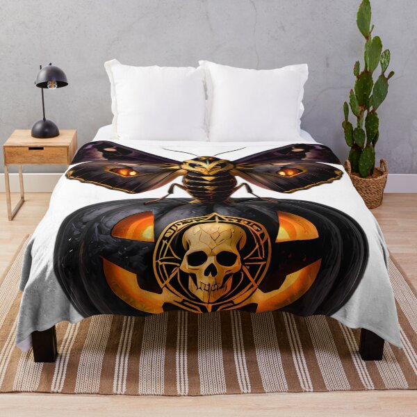 Item preview, Gothic Deaths-Head Hawkmoth Skull Pumpkin designed and sold by IllumeInk.