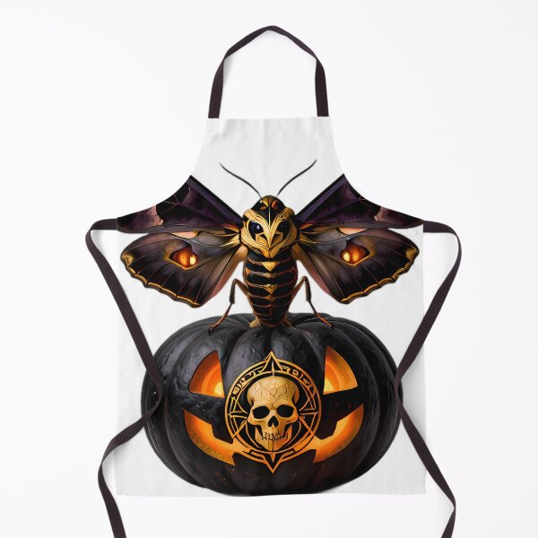 Item preview, Gothic Deaths-Head Hawkmoth Skull Pumpkin designed and sold by IllumeInk.