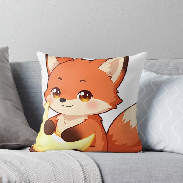 Item preview, Cute Red Fox Cub Curled on Crescent Moon designed and sold by pumsquare.