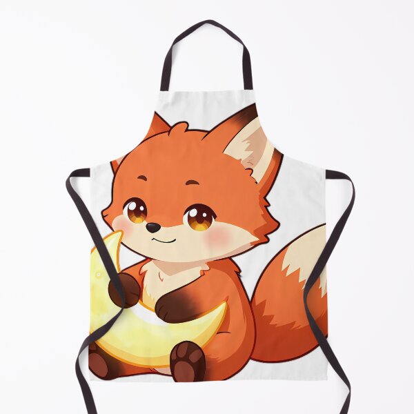 Item preview, Cute Red Fox Cub Curled on Crescent Moon designed and sold by pumsquare.