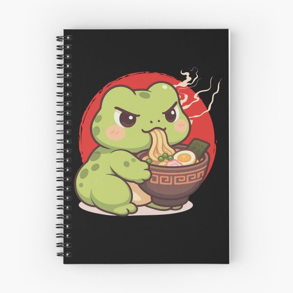 Item preview, Grumpy Frog Eating Ramen designed and sold by tellia-kallisto.
