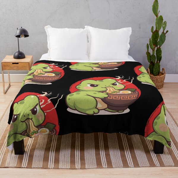 Item preview, Grumpy Frog Eating Ramen designed and sold by tellia-kallisto.