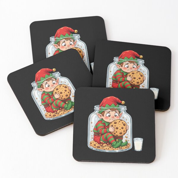 Item preview, Cute Christmas Elf with Giant Chocolate Chip Cookie | Kawaii Holiday Elf designed and sold by MrDev.