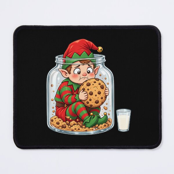 Item preview, Cute Christmas Elf with Giant Chocolate Chip Cookie | Kawaii Holiday Elf designed and sold by MrDev.