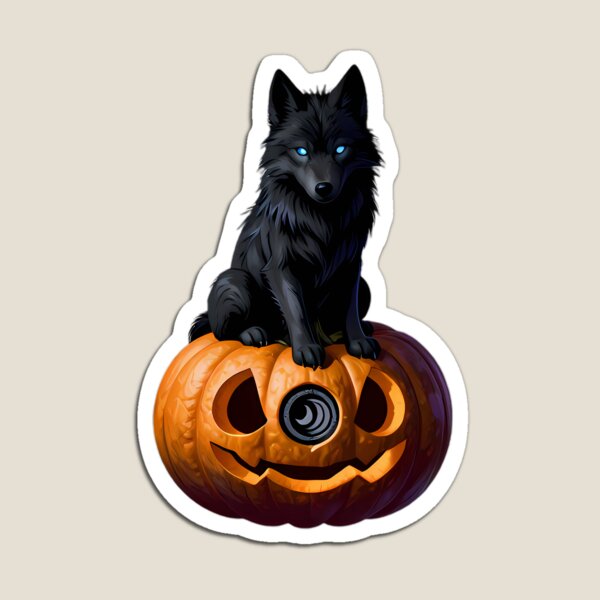 Item preview, Gothic Shadow Wolf Lunar Rune Pumpkin designed and sold by IllumeInk.