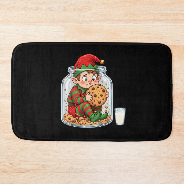 Item preview, Cute Christmas Elf with Giant Chocolate Chip Cookie | Kawaii Holiday Elf designed and sold by MrDev.