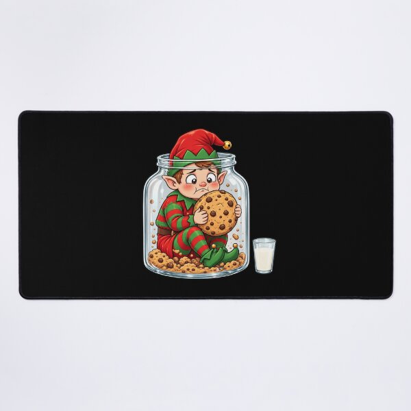 Item preview, Cute Christmas Elf with Giant Chocolate Chip Cookie | Kawaii Holiday Elf designed and sold by MrDev.
